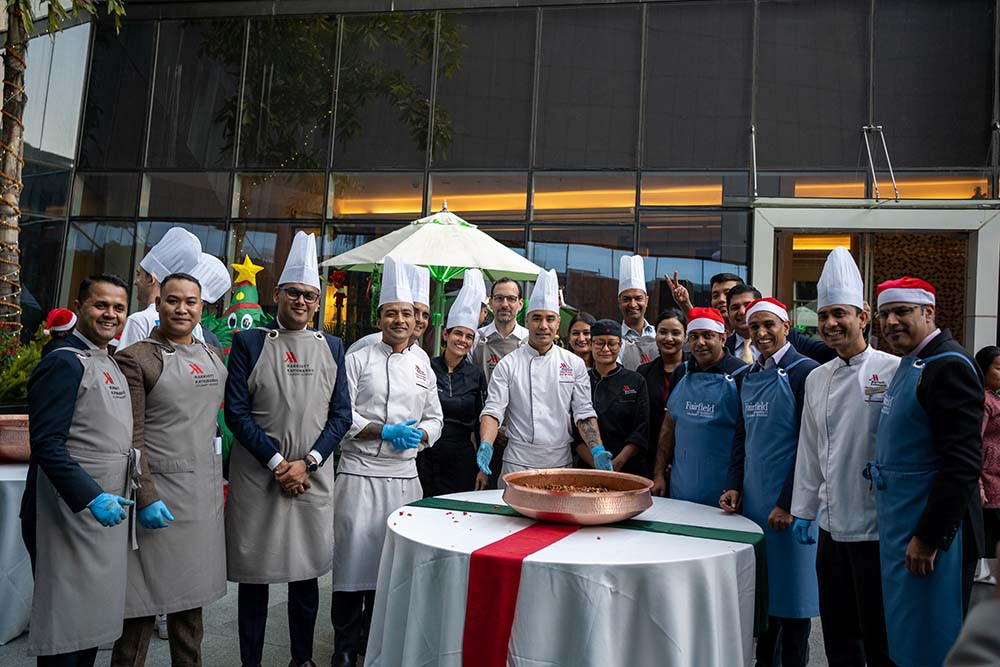 Kathmandu Marriott's cake mixing extravaganza sets tone